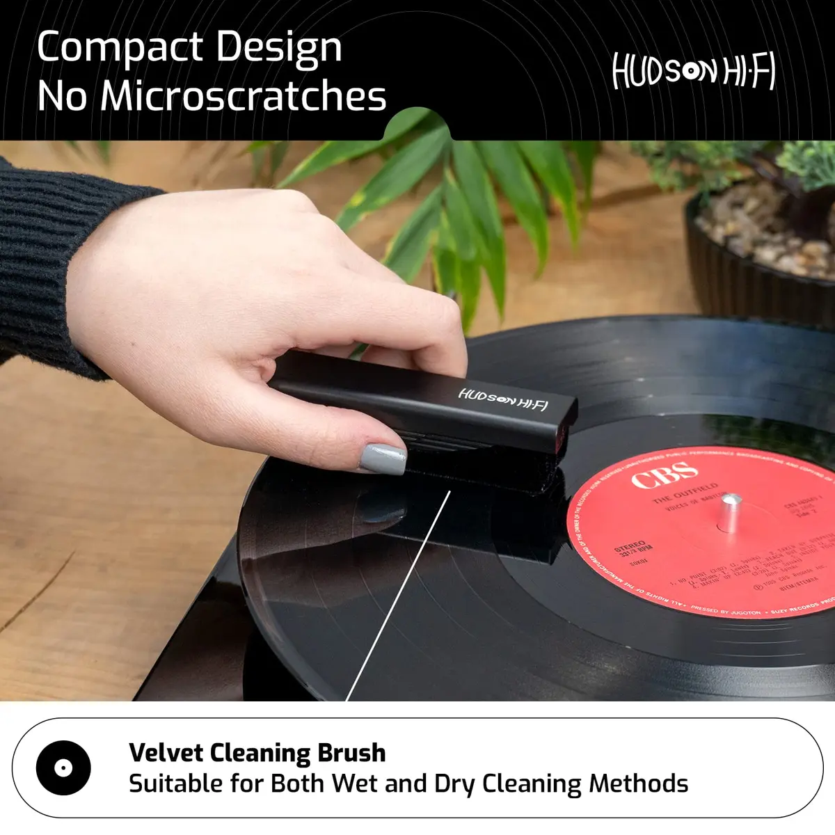 Hudson Hi-Fi 9-in-1 Vinyl Record Cleaning Kit – Anti-Static Cleaner, Carbon Fiber & Velvet Brushes, Stylus Gel, Microfiber Cloth, Mitts & Label Protector for LP Care - view 8
