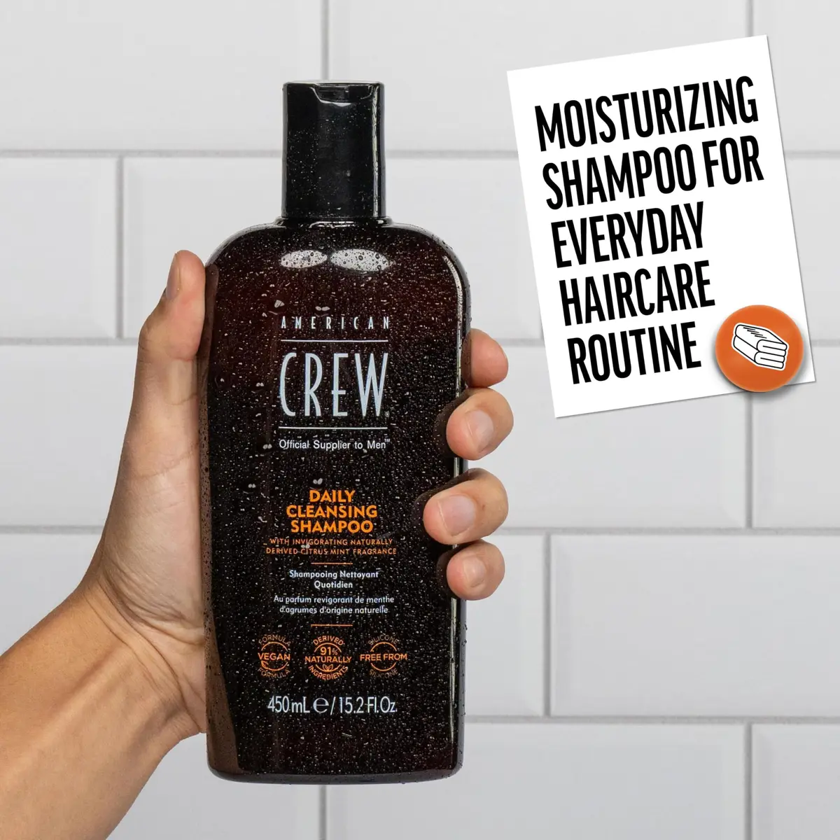American Crew Daily Cleansing Shampoo Citrus Mint 250ml (8.45 fl oz) | Silicone-Free for Normal to Oily Hair - view 4