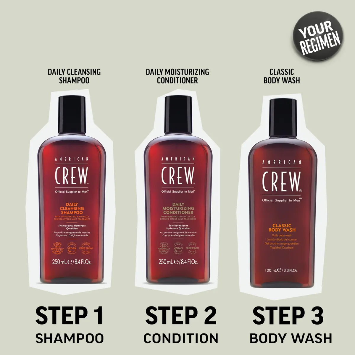 American Crew Daily Cleansing Shampoo Citrus Mint 250ml (8.45 fl oz) | Silicone-Free for Normal to Oily Hair - view 6