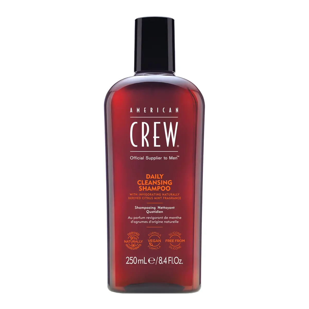 American Crew Daily Cleansing Shampoo Citrus Mint 250ml (8.45 fl oz) | Silicone-Free for Normal to Oily Hair - main product image