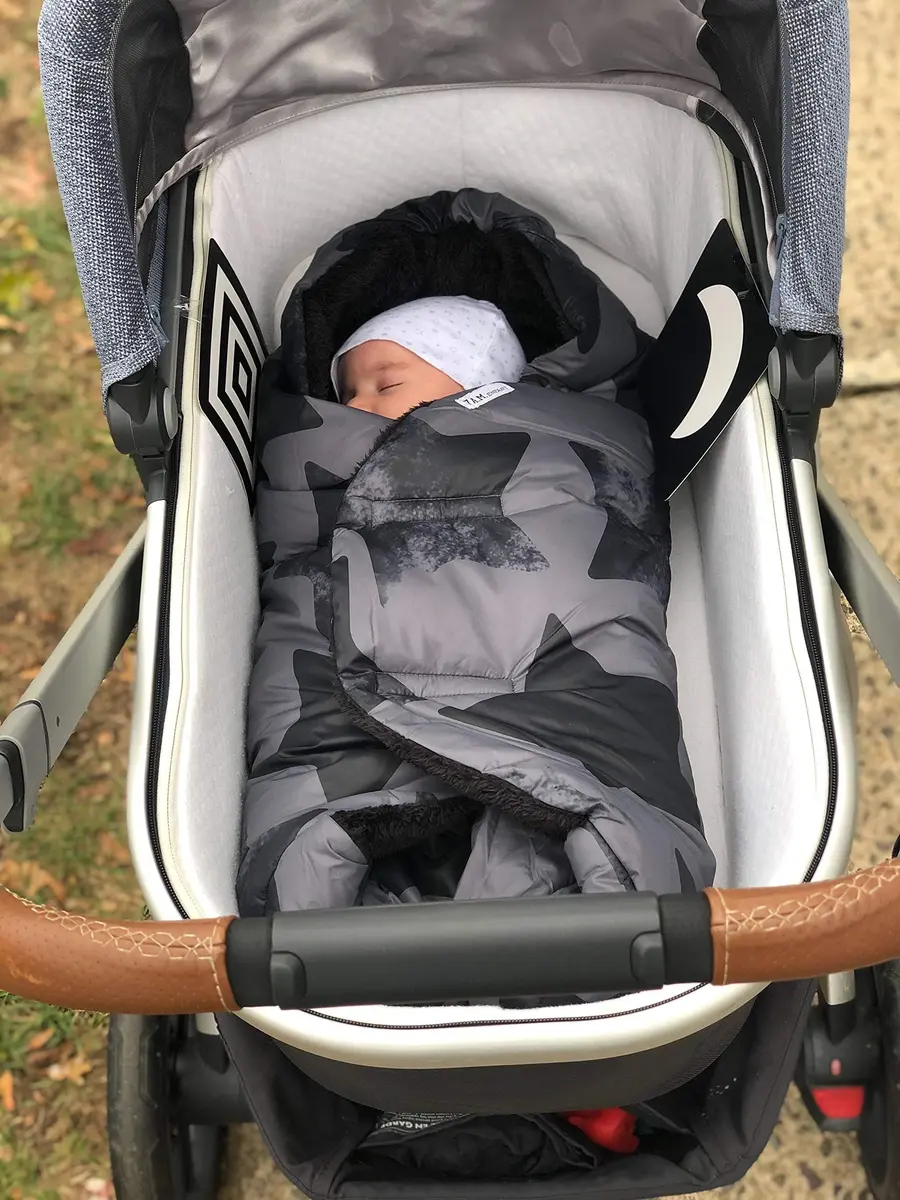 7AM Enfant Baby Car Seat - Nido Quilted Cover, Hooded Plush Lining, Small 0-6M | Cozy Winter Baby Carrier Cover - view 6