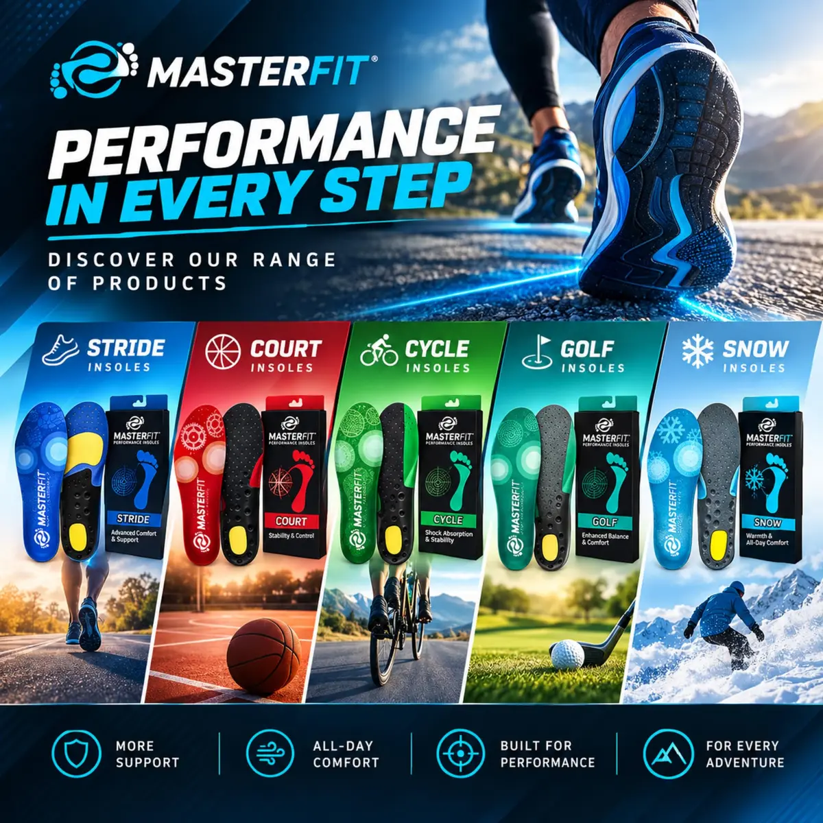 MASTERFIT EZFit QF Ski/Snowboard Boot Insoles Low Vol/XXL | Personalized Support & Comfort for Winter Sports - view 8