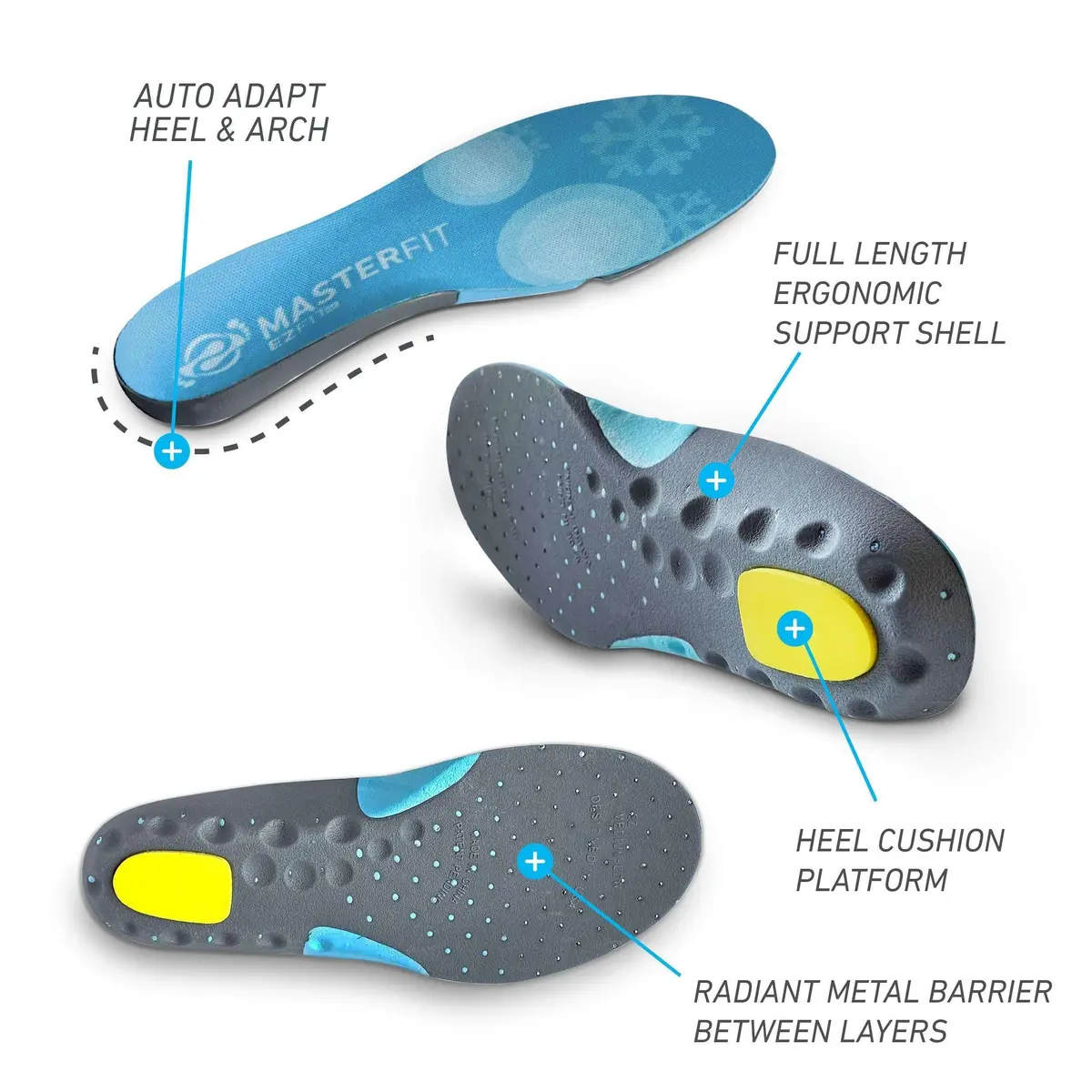 MASTERFIT EZFit QF Ski/Snowboard Boot Insoles Low Vol/XXL | Personalized Support & Comfort for Winter Sports - view 2