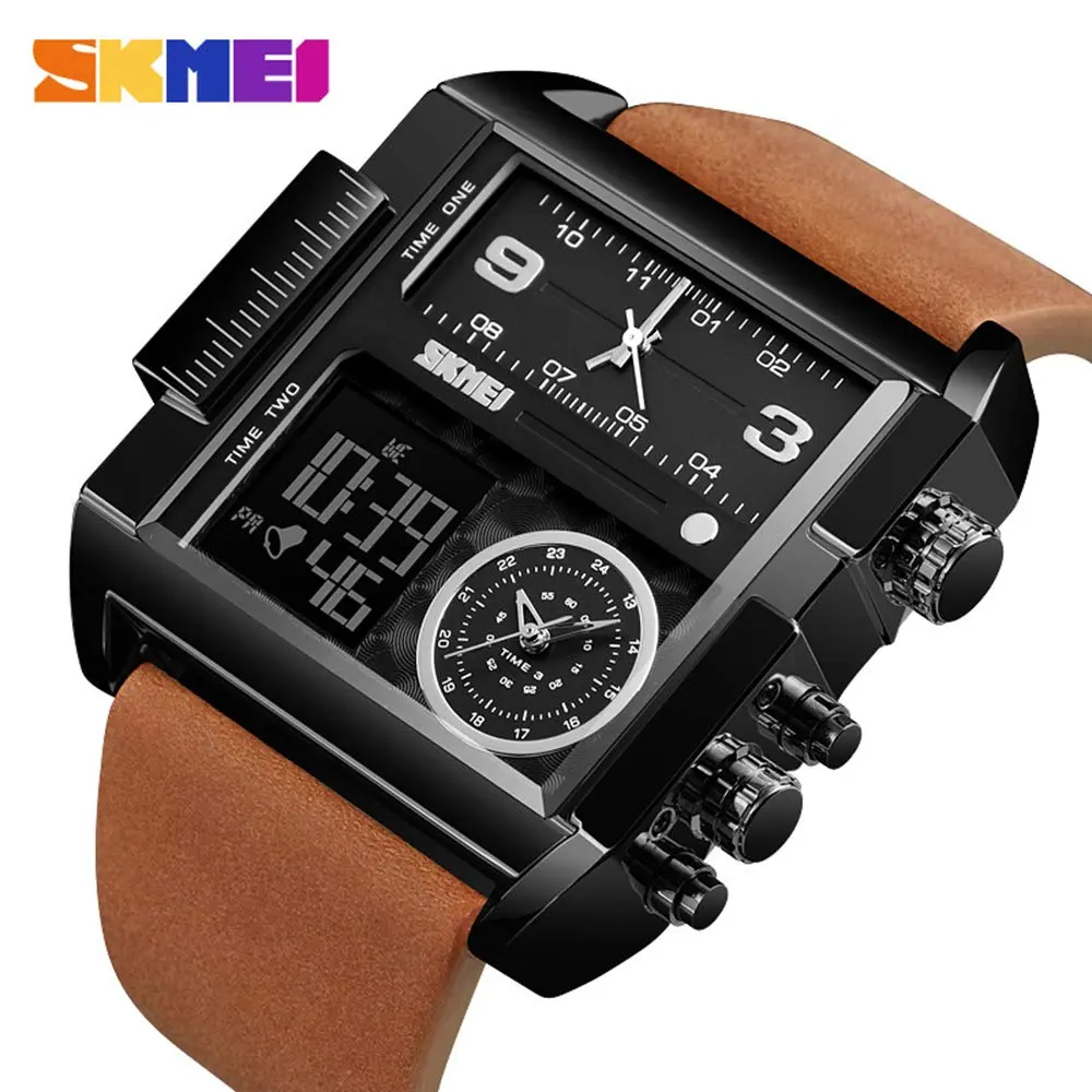 Gosasa Men's Square Large Face Digital Sports Watch | 50M Waterproof LED Quartz - view 5