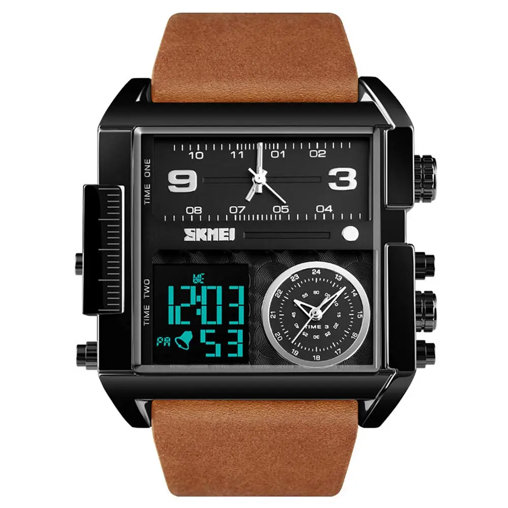 Gosasa Men's Square Large Face Digital Sports Watch | 50M Waterproof LED Quartz - main product image