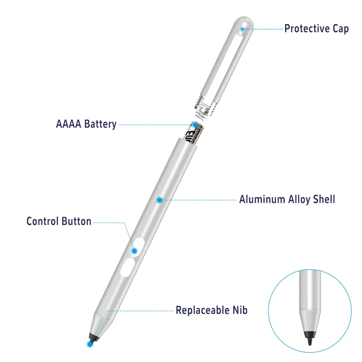 hacey Active Stylus Pen for HP Laptops | 1024 Pressure Sensitivity, 300-Day Battery - view 5