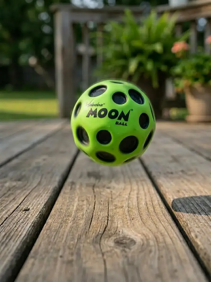 Waboba Original Moon Ball Green Hyper Bouncy | 65mm (2.56in) Playground Ball - view 9