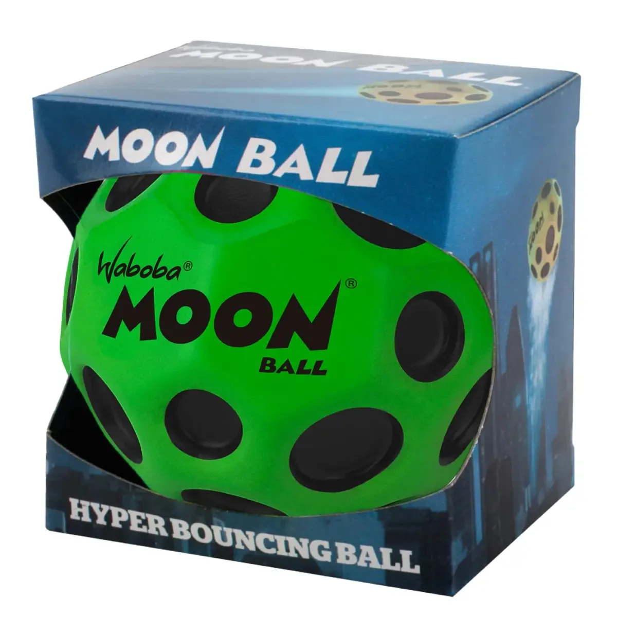 Waboba Original Moon Ball Green Hyper Bouncy | 65mm (2.56in) Playground Ball - view 2