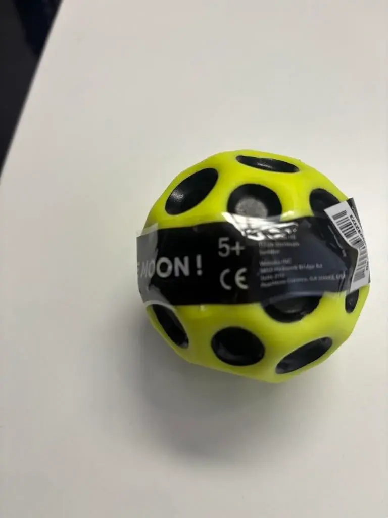 Waboba Original Moon Ball Yellow Hyper Bouncy 65mm (2.56in) | Bounces Out Of This World - view 5