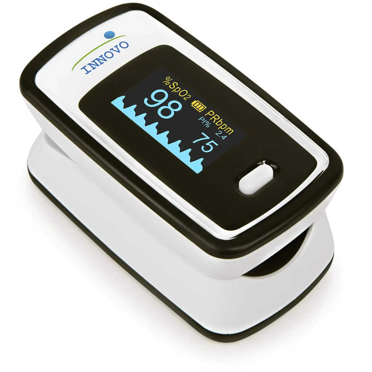 Innovo iP900AP Blood Oxygen Saturation Monitor with Alarm, Plethysmograph & Perfusion Index | Accurate Pulse Oximeter for Home & Travel - main product image
