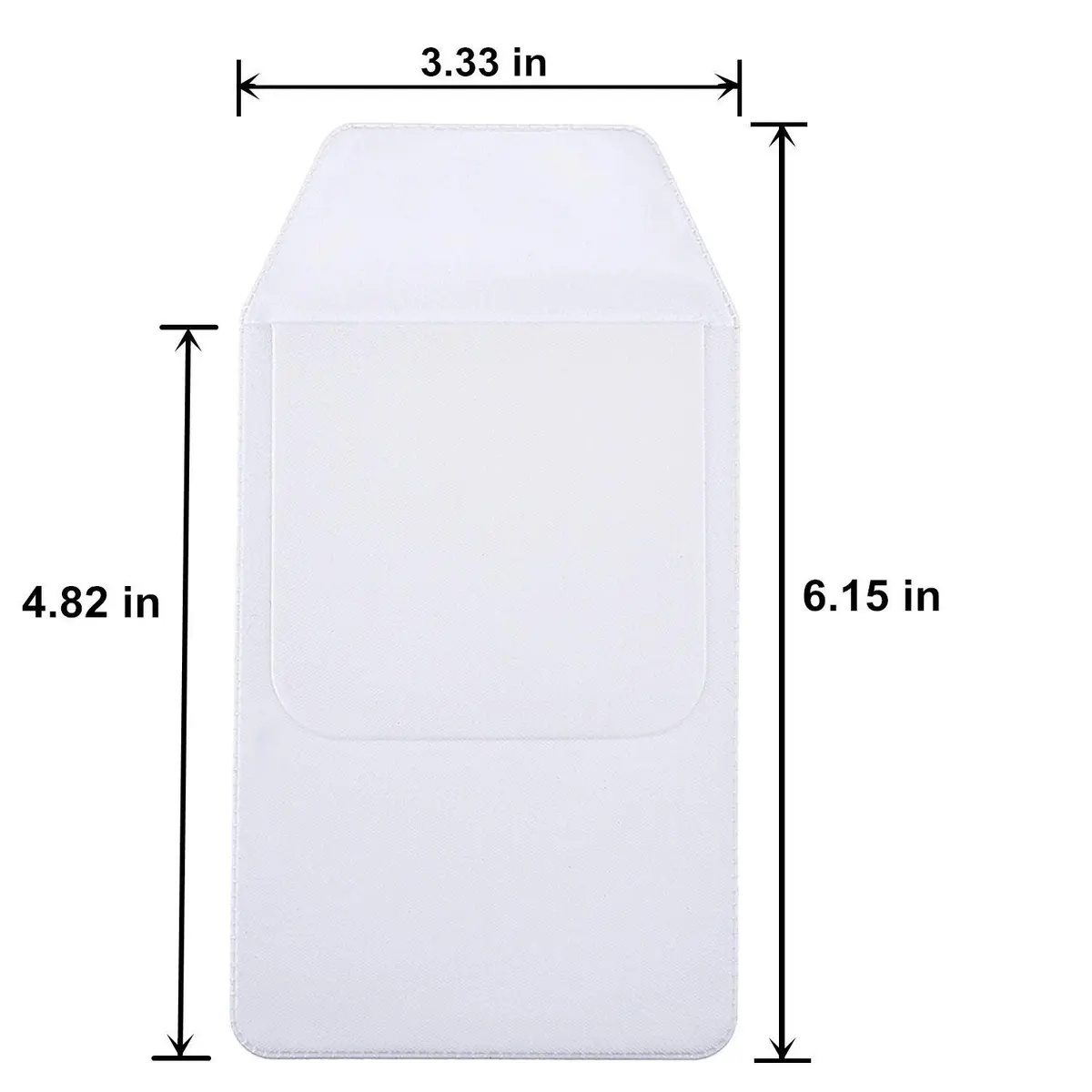 AKIRO White Pocket Protector 5pcs | PVC Garment Cover for Office & Hospital (15.6x8.5cm) - view 3