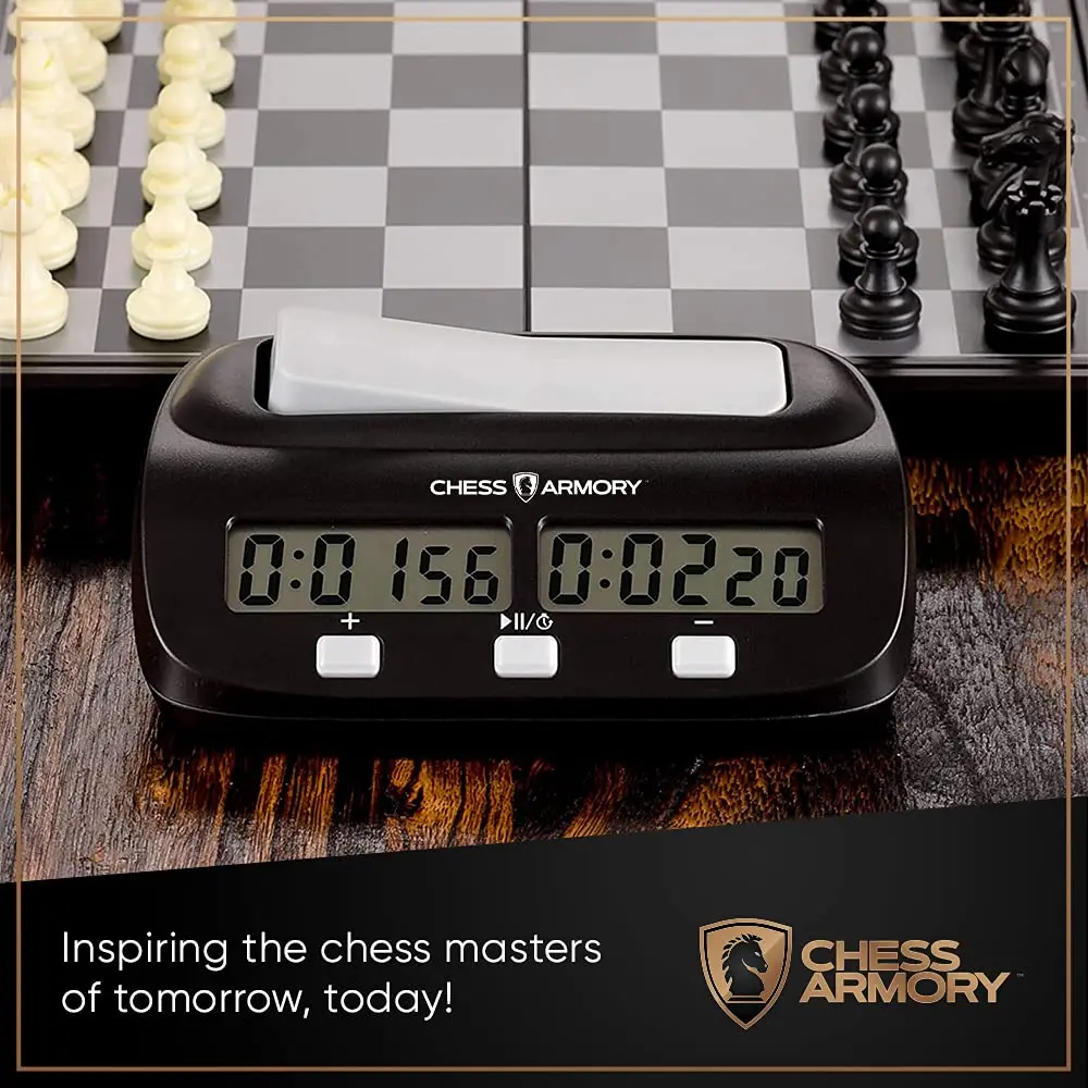 Chess Armory Digital Chess Clock Portable Timer with Bonus Time Features | Tournament Ready - view 4