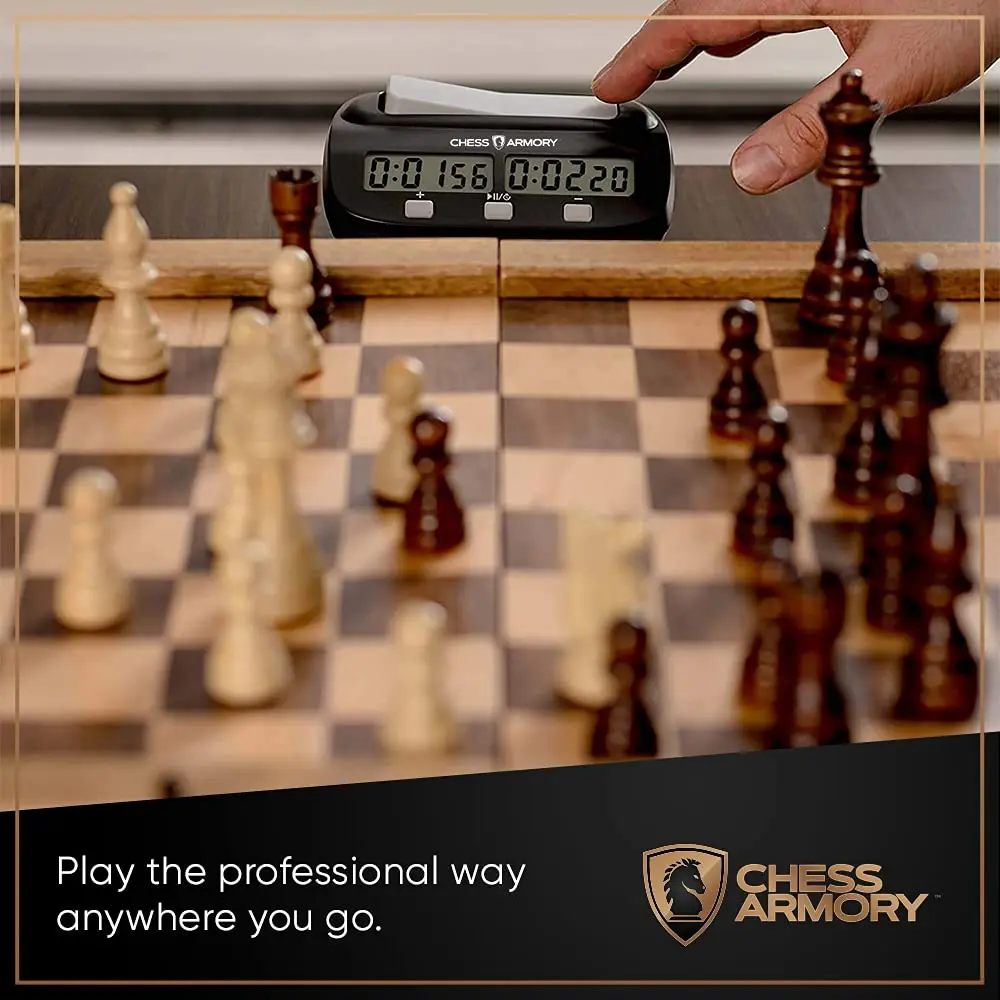 Chess Armory Digital Chess Clock Portable Timer with Bonus Time Features | Tournament Ready - view 5