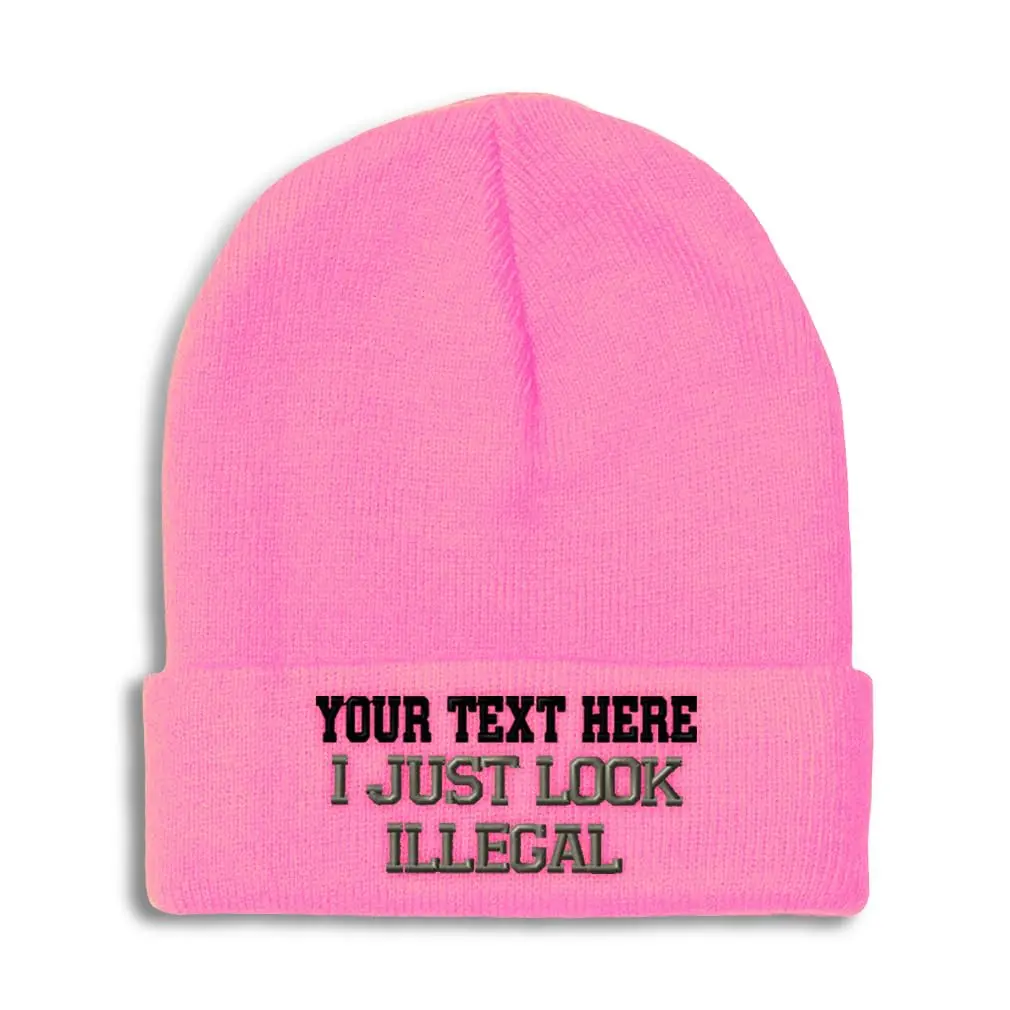 Speedy Pros Custom Beanies for Men & Women | Embroidered Skull Cap Winter Hats | One Size Pink - main product image