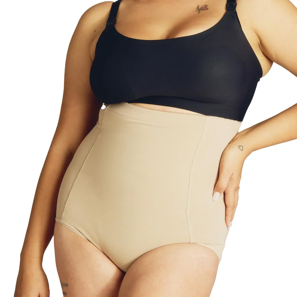 Belly Bandit Postpartum Sculpting Girdle | Support & Compress Belly, Waist & Hips, Pull-On Design, Small, Nude - main product image