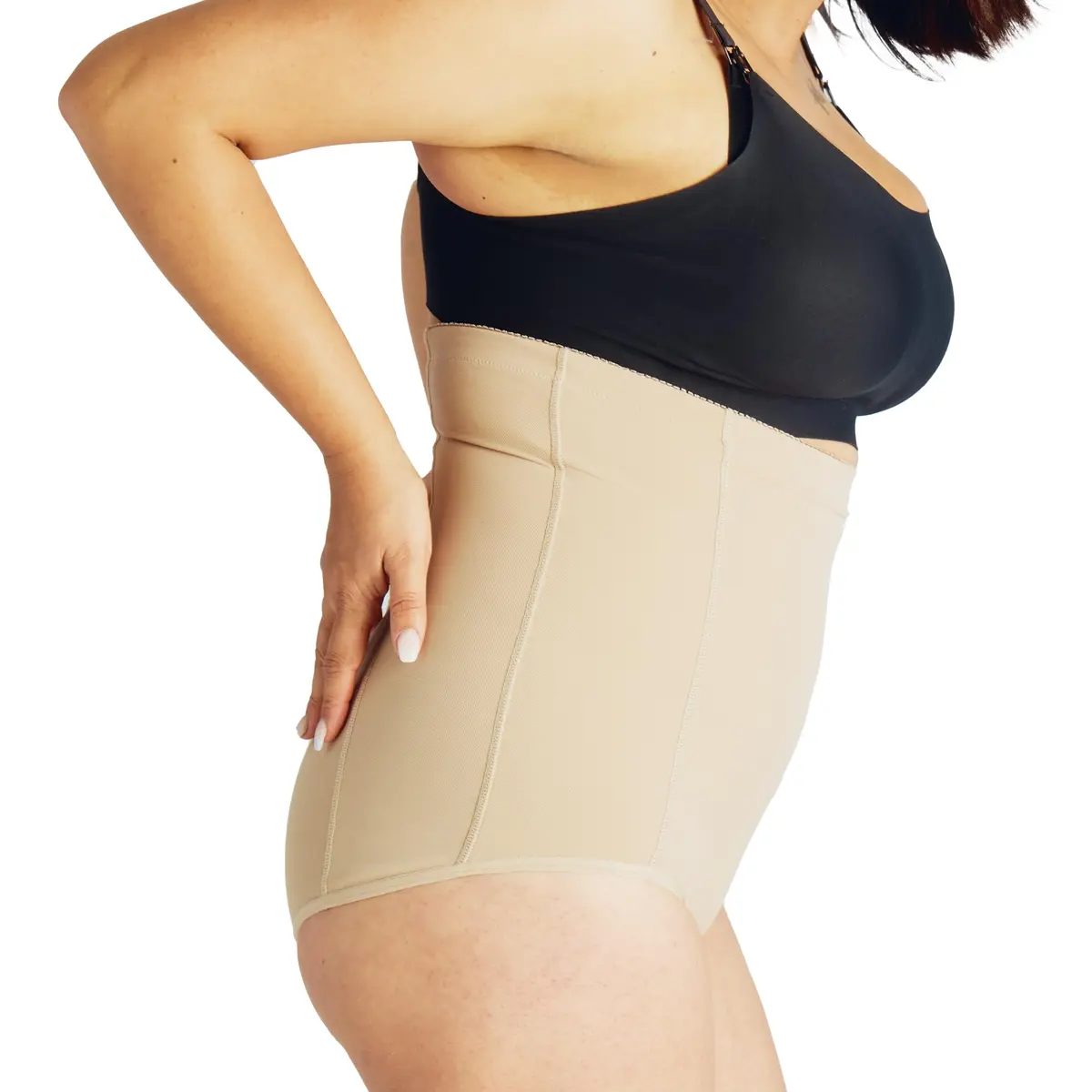 Belly Bandit Postpartum Sculpting Girdle | Support & Compress Belly, Waist & Hips, Pull-On Design, Small, Nude - view 2