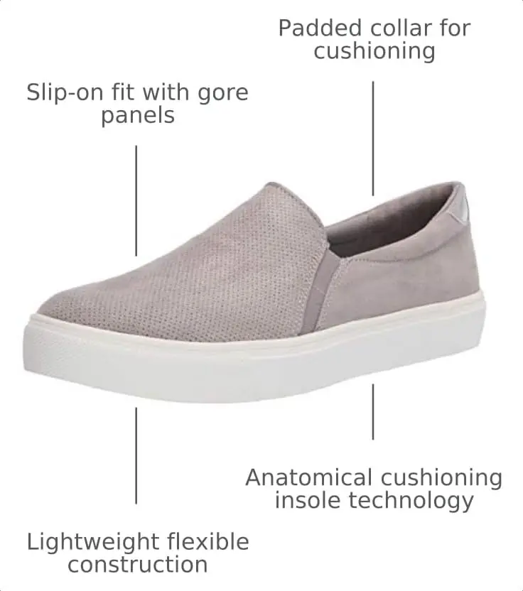 Dr. Scholl's SHOES Nova Slip On Fashion Sneakers Grey 8.5 Wide | Sustainable Comfort & Versatile Style - view 4