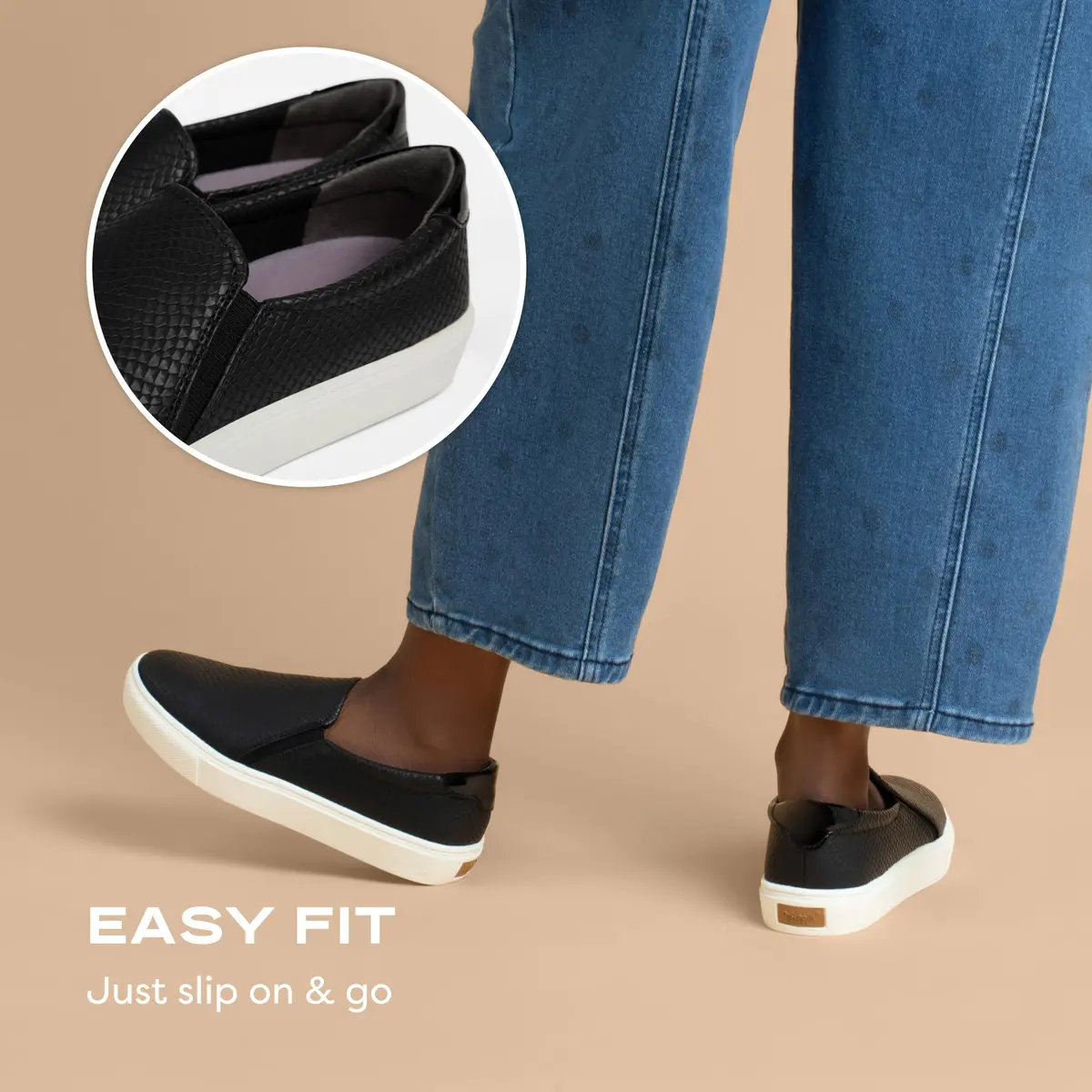 Dr. Scholl's SHOES Nova Slip On Sneakers Black 9 | Sustainable Comfort & Versatile Style - view 2