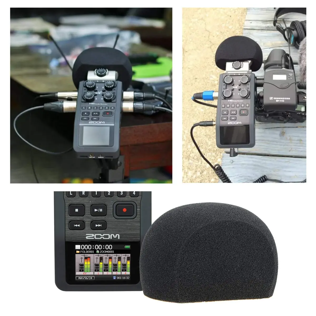 YOUSHARES H6 Microphone Wind Foam Cover for Zoom H6 Recorder | Furry Windscreen for Clear Audio - view 2