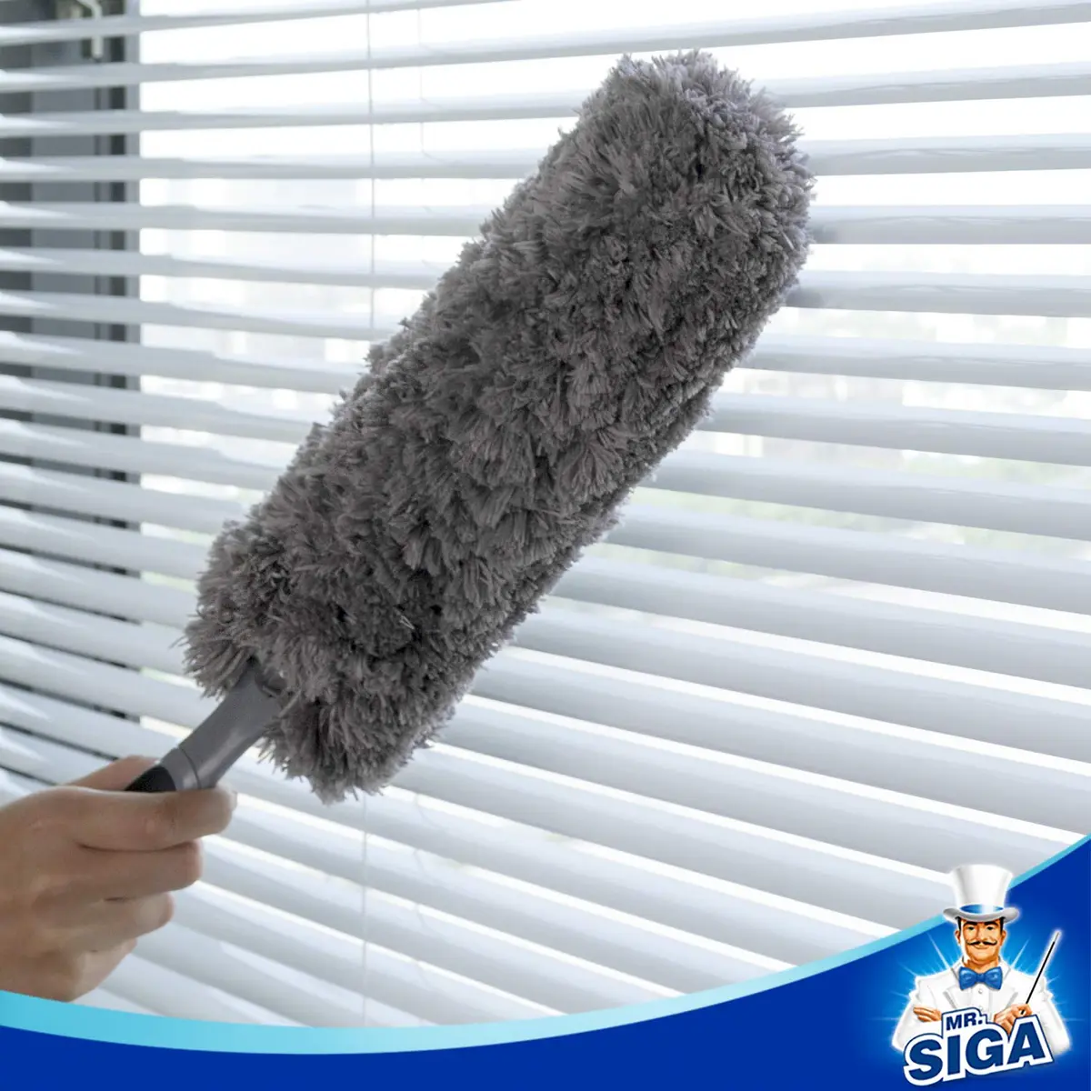 MR.SIGA Microfiber Duster Washable Dust Remover for Household Cleaning | Large Microfiber Head, Non-Slip Handle - view 5