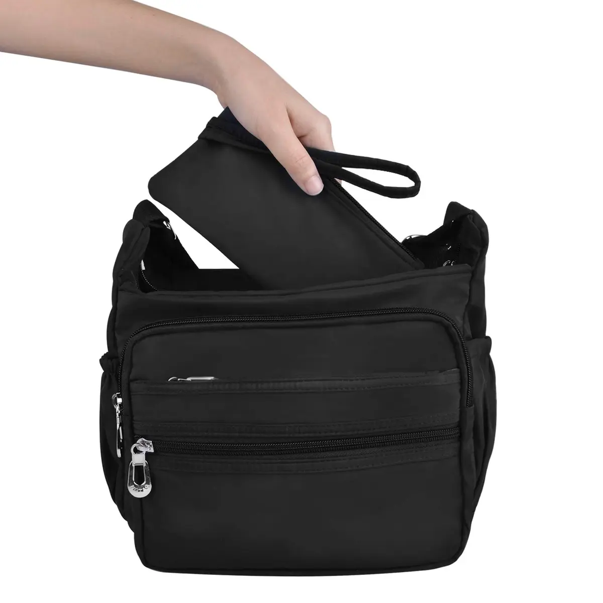 NOTAG Crossbody Bag for Women Waterproof Shoulder Bag Large Size | Multi-Pocket Nylon Purse with RFID Blocking - view 6