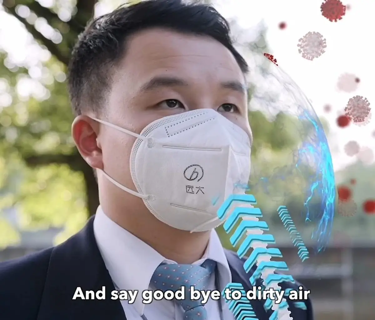 BROAD AirPro Mask Rechargeable Respirator with HEPA Filter | 3-Speed Adjustable, Reusable, Comfortable Fit - view 3