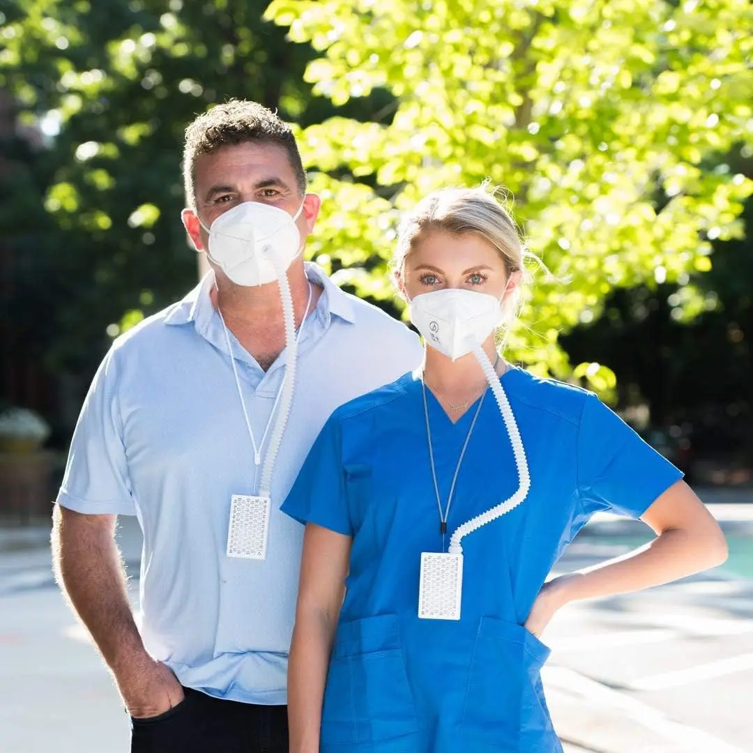 BROAD AirPro Mask Rechargeable Respirator with HEPA Filter | 3-Speed Adjustable, Reusable, Comfortable Fit - view 2