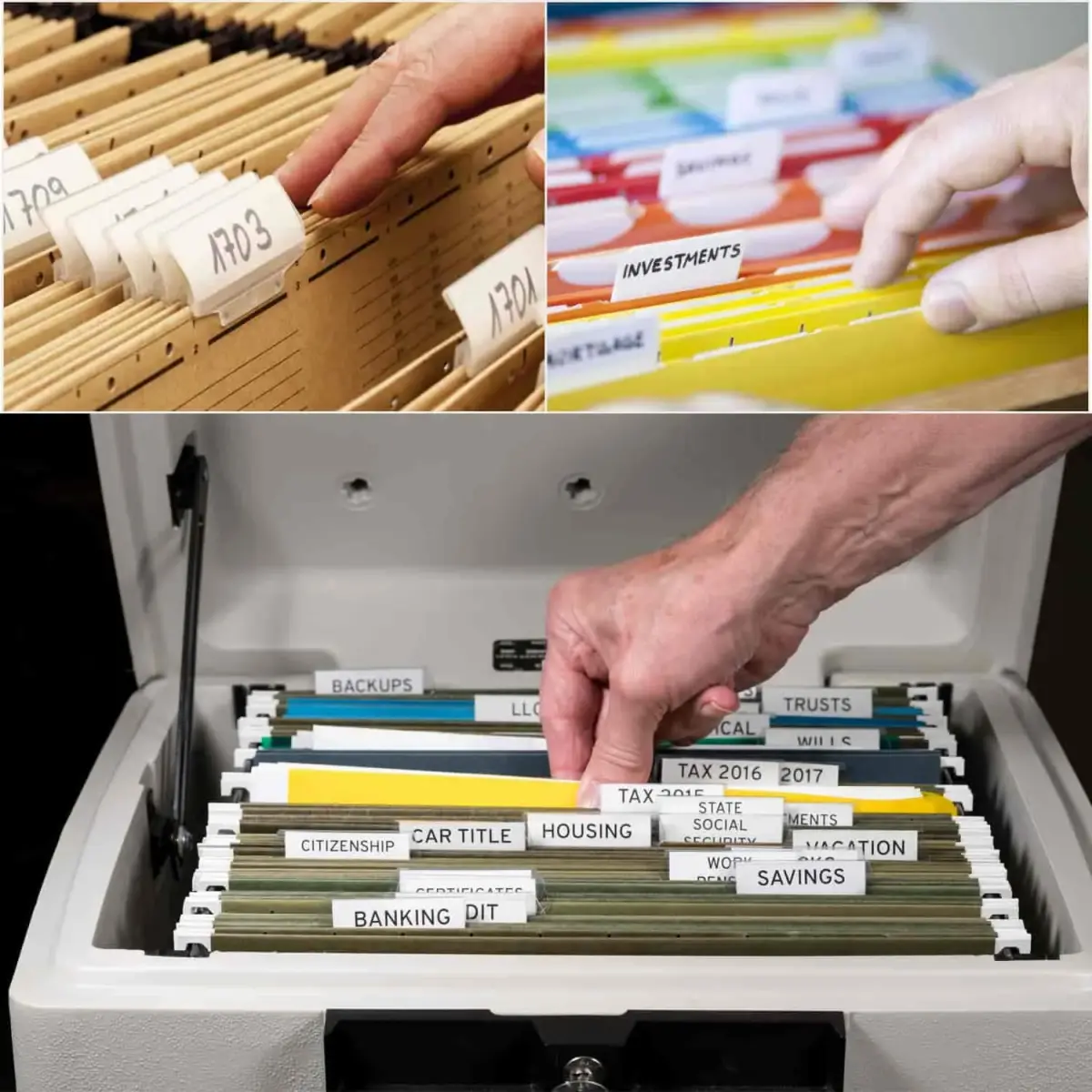 Selizo Hanging File Folder Tabs & Inserts 2" Wide | 100 Sets Value Pack for Easy Organization - view 7