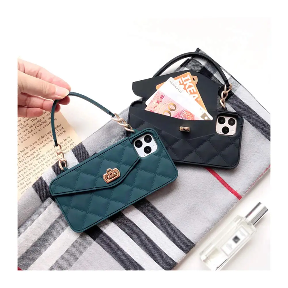 UnnFiko Black Wallet Case for iPhone 11 (6.1-inch) | Cute Shoulder Bag Design with Card Slots & Strap - view 5
