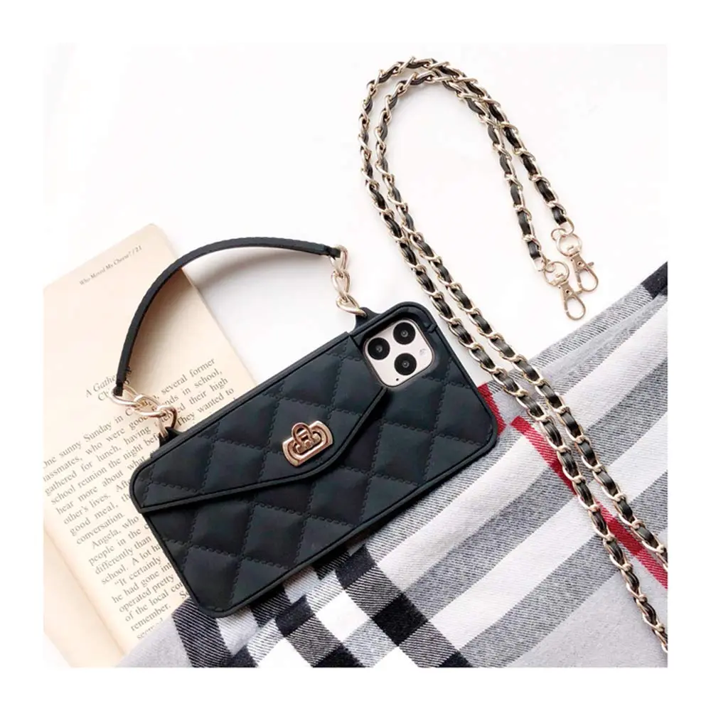 UnnFiko Black Wallet Case for iPhone 11 (6.1-inch) | Cute Shoulder Bag Design with Card Slots & Strap - view 6