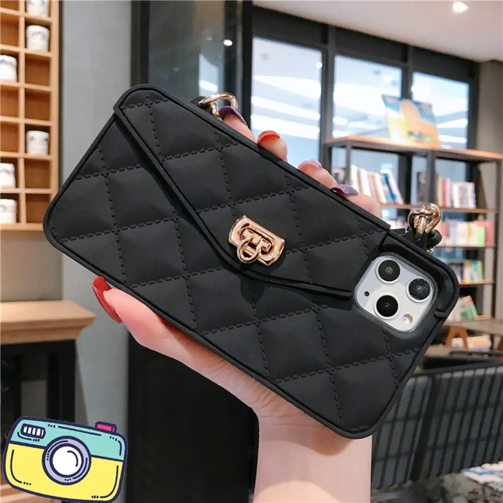 UnnFiko Black Wallet Case for iPhone 11 (6.1-inch) | Cute Shoulder Bag Design with Card Slots & Strap - view 7