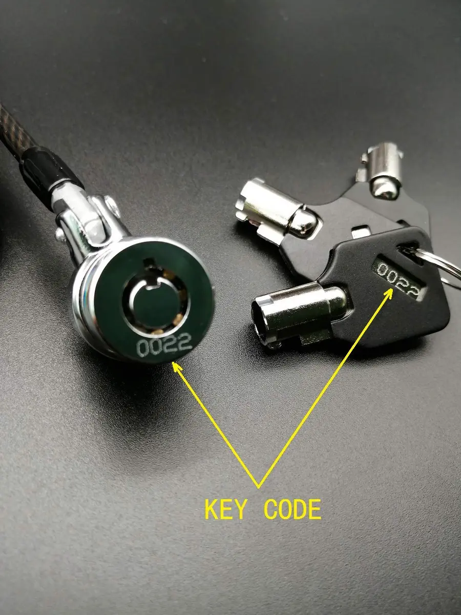 LORADAR Laptop Cable Lock - 6.7Ft Security Cable with Adhesive Anchors | Anti-Theft Device for Laptops, Tablets & Phones - view 5