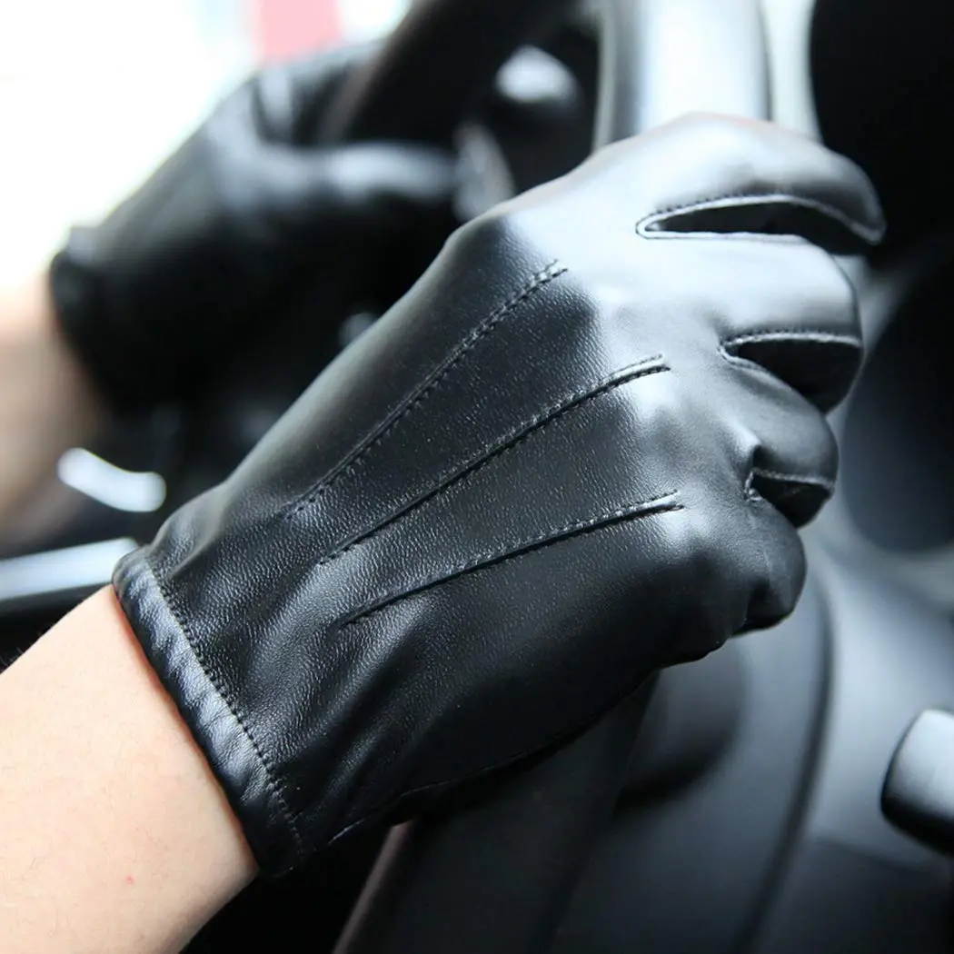 Long Keeper Leather Touchscreen Gloves Winter Driving Warm Wrist Gloves | Stylish & Durable - view 4