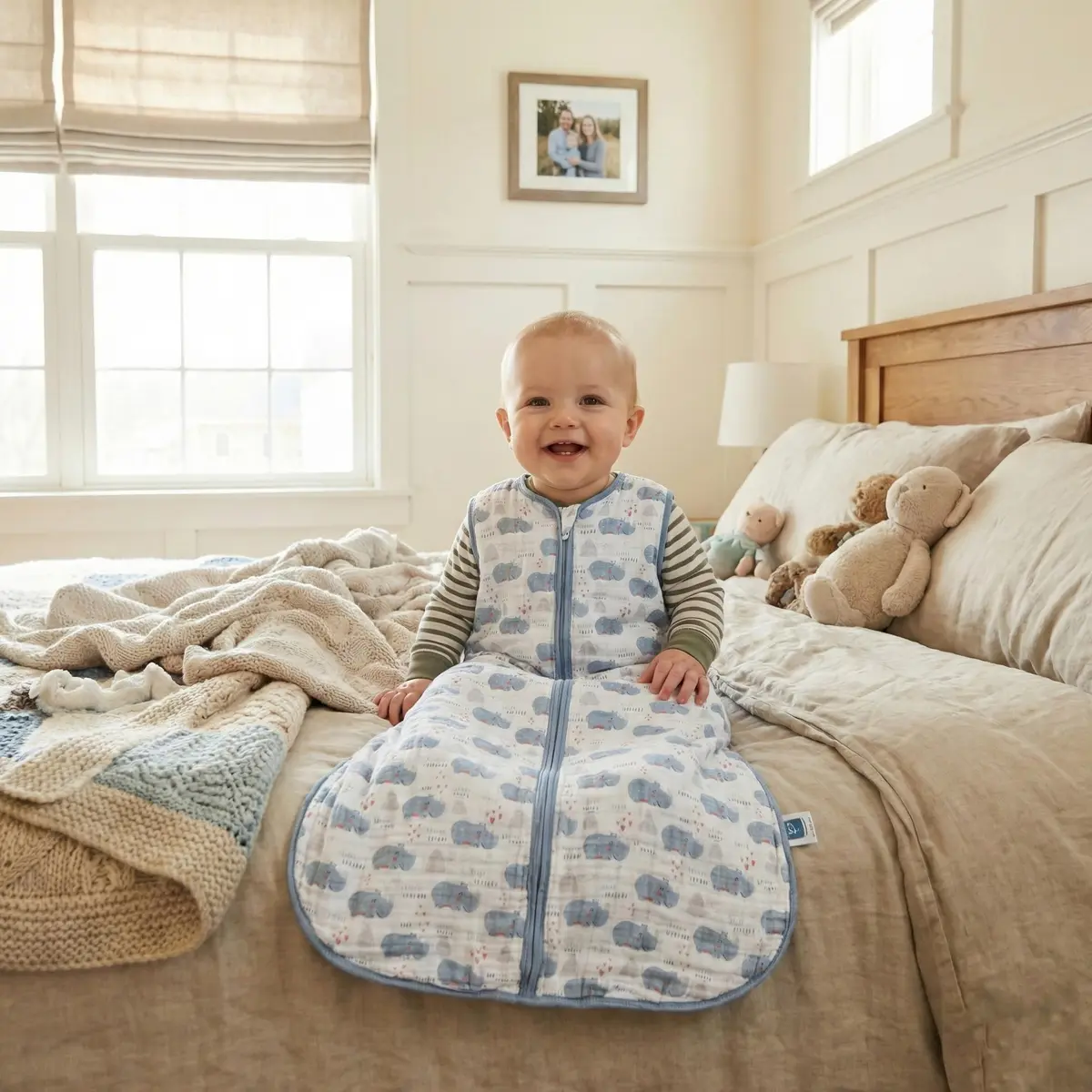 TADO MUSLIN Baby Sleep Sack 2-4 T | Organic Cotton Toddler Wearable Blanket 0.5 TOG X-Large - view 7