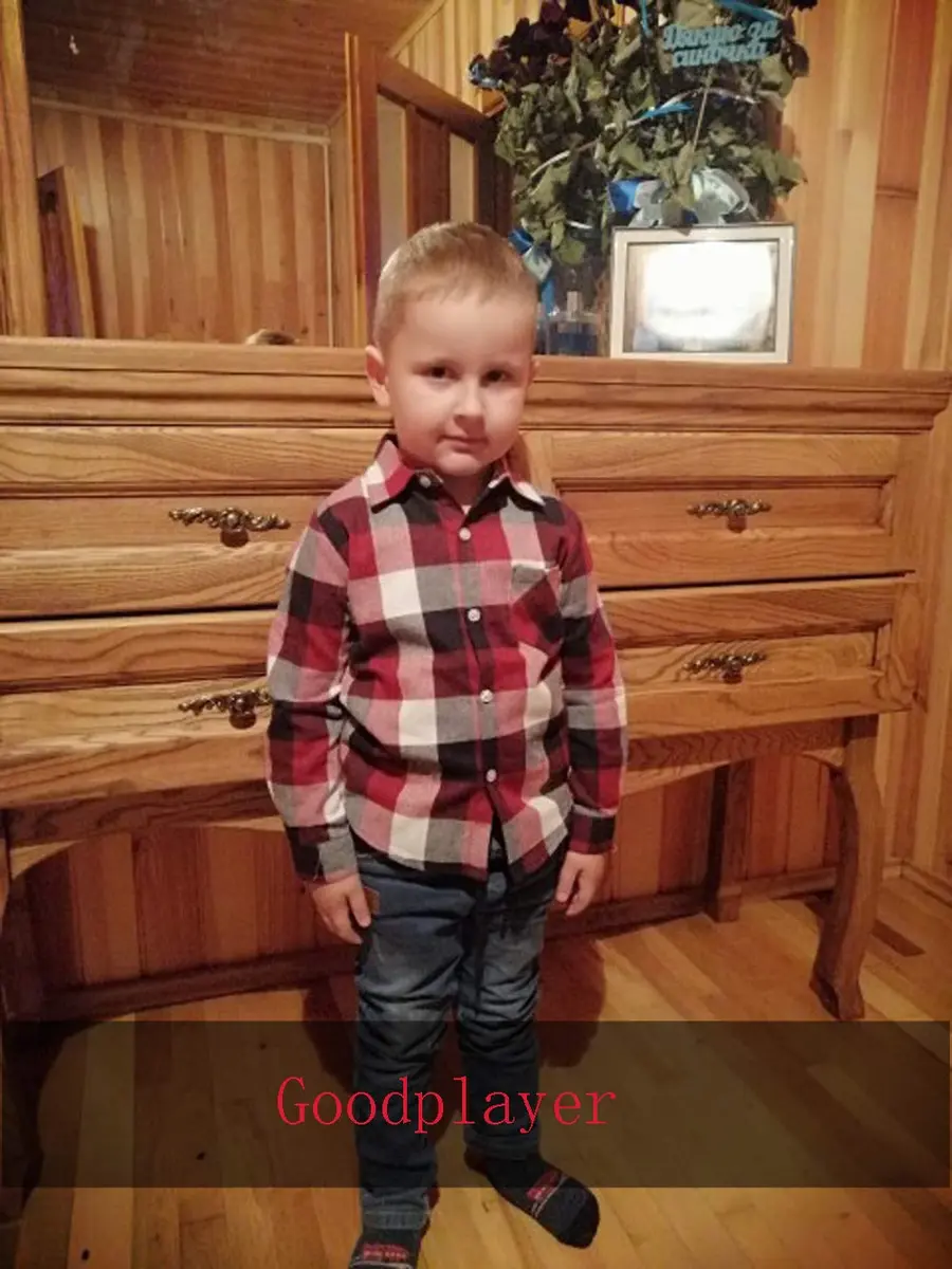 Goodplayer Kids Plaid Flannel Shirt 12-18 Months | Soft Cotton & Warm Long Sleeve - view 3