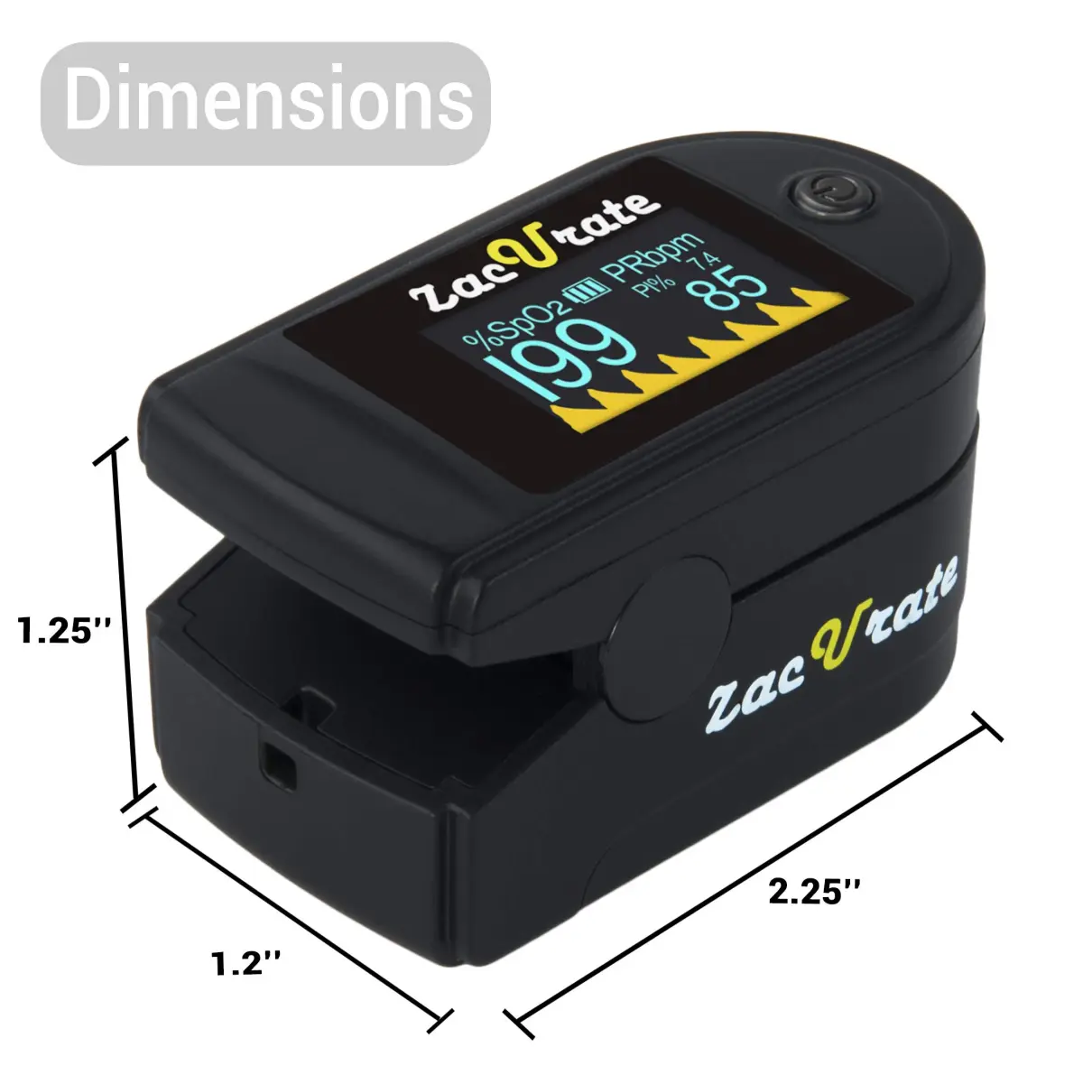 Zacurate 500C Fingertip Pulse Oximeter Blood Oxygen Monitor 1 Count | FDA Approved for Sports & Aviation - view 4