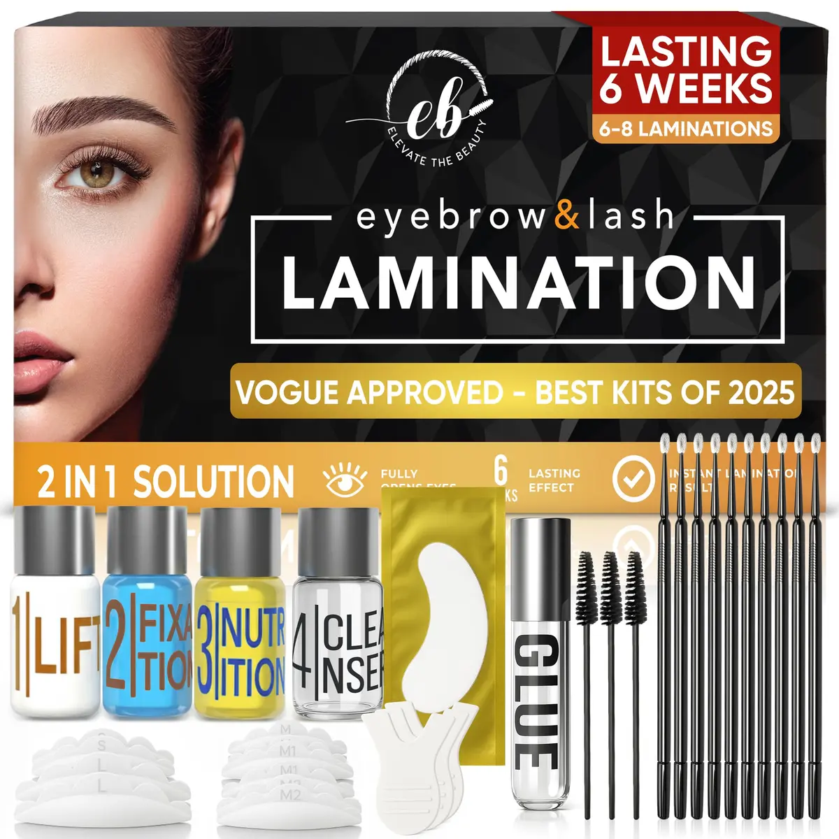 Elevate the Beauty Lash Lift & Eyebrow Lamination Kit with Tools and Guide | 1 Ounce | Long-Lasting, Vegan & Cruelty-Free - main product image
