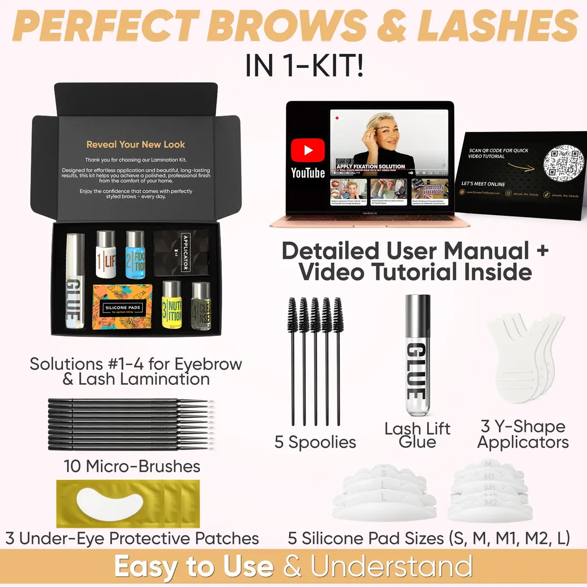 Elevate the Beauty Lash Lift & Eyebrow Lamination Kit with Tools and Guide | 1 Ounce | Long-Lasting, Vegan & Cruelty-Free - view 7