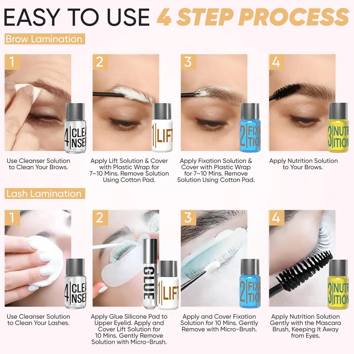 Elevate the Beauty Lash Lift & Eyebrow Lamination Kit with Tools and Guide | 1 Ounce | Long-Lasting, Vegan & Cruelty-Free - view 9