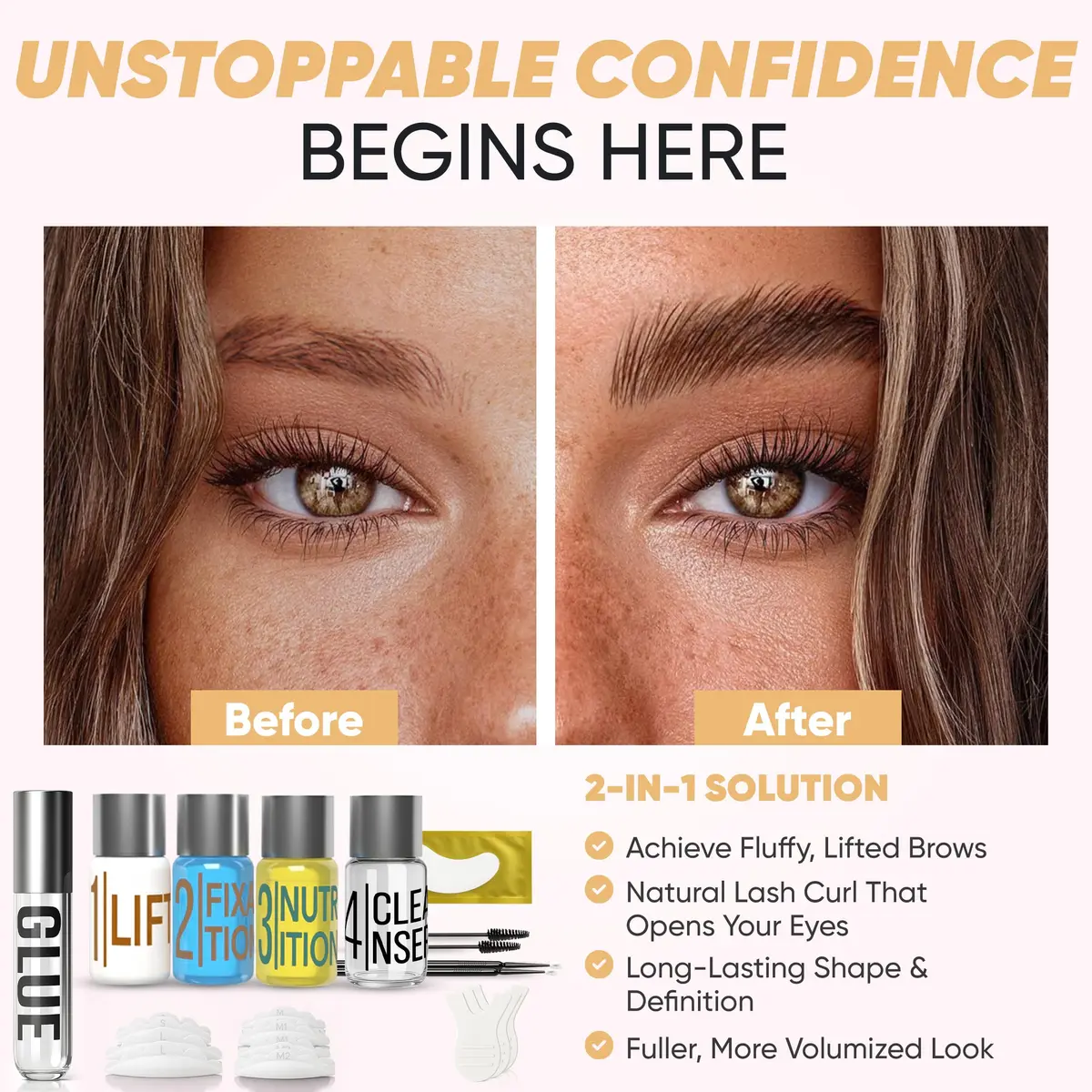 Elevate the Beauty Lash Lift & Eyebrow Lamination Kit with Tools and Guide | 1 Ounce | Long-Lasting, Vegan & Cruelty-Free - view 2