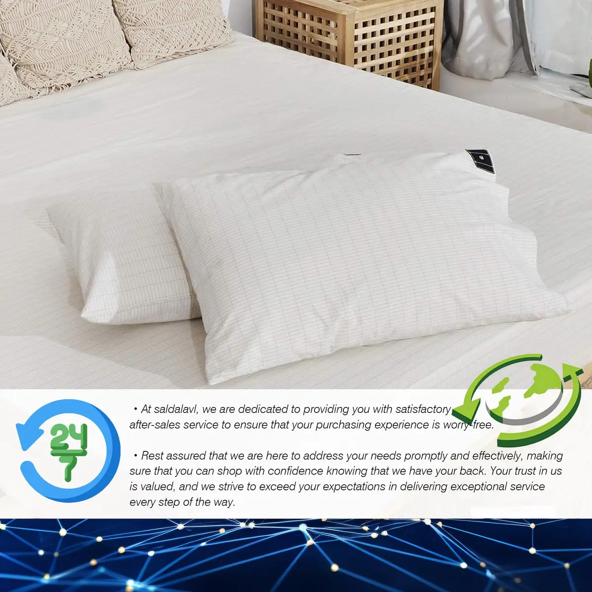 saldalavl Conductive Grounding Sheet King 203x213cm (76x80in) with 4.5m (15ft) Cord | Improves Sleep & Energy - view 7
