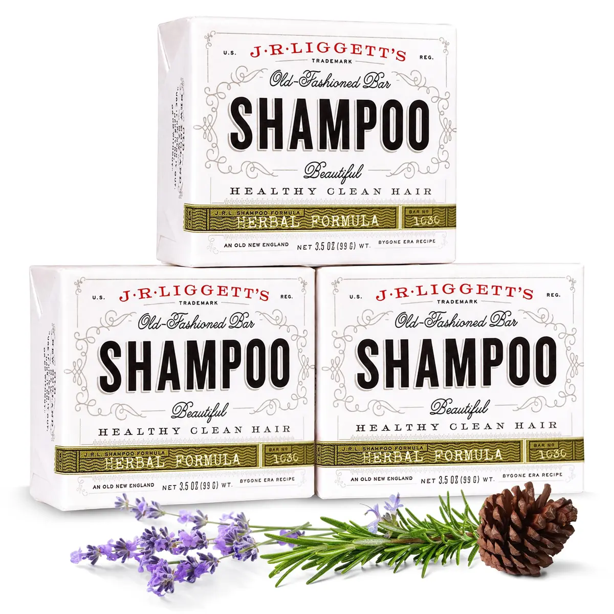 J.R.LIGGETT'S All-Natural Shampoo Bar Supports Strong & Healthy Hair | Vegan, Sulfate-Free, Herbal Scent - main product image
