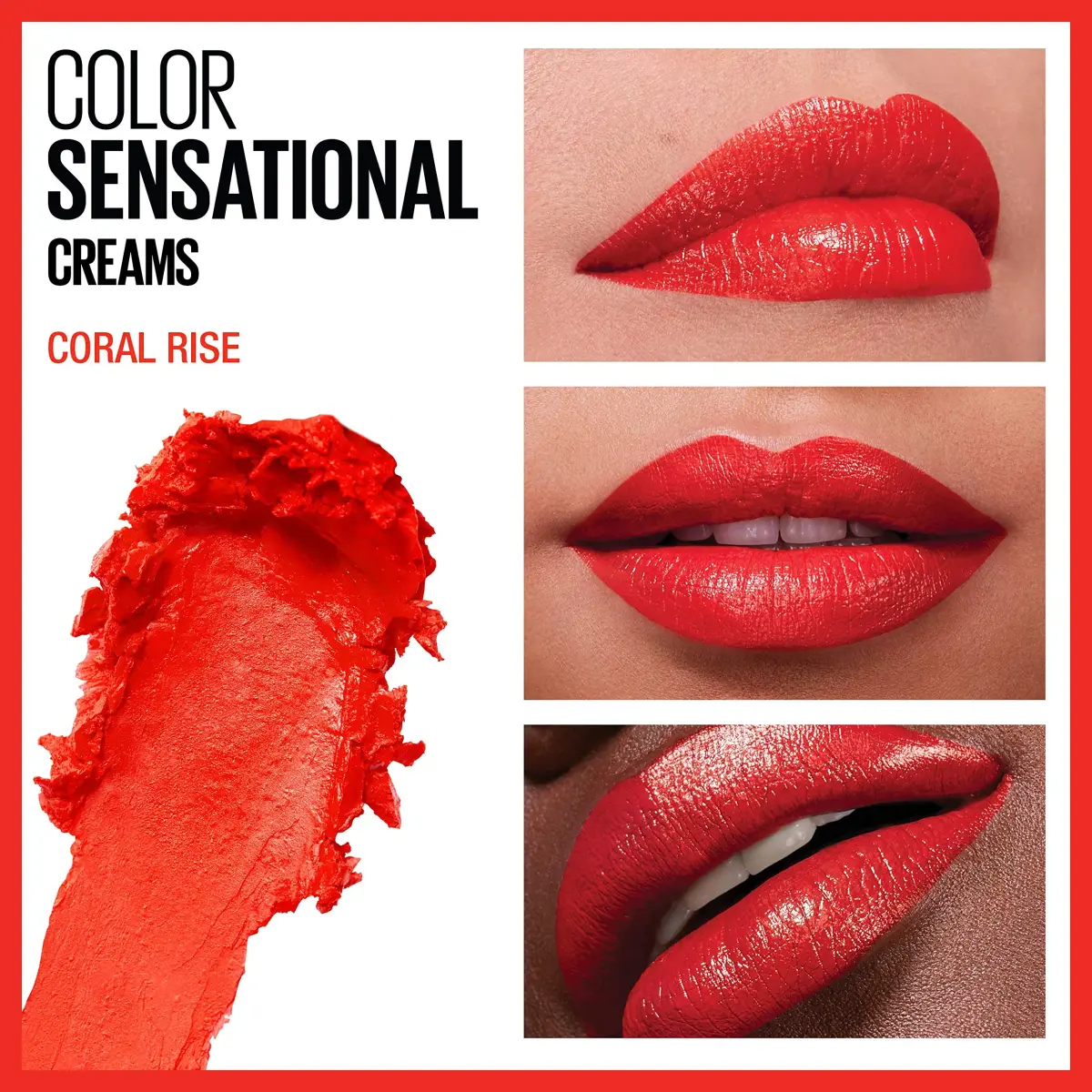 Maybelline Color Sensational Lipstick in Coral Rise - Creamy Hydrating Lip Color, 4g - view 3
