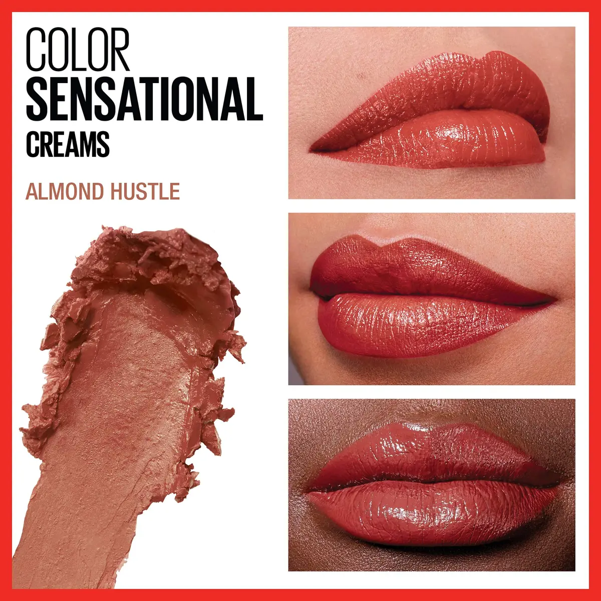 Maybelline Color Sensational Lipstick in Almond Hustle - Creamy Hydrating Nude Pink Lip Color, 4g - view 3