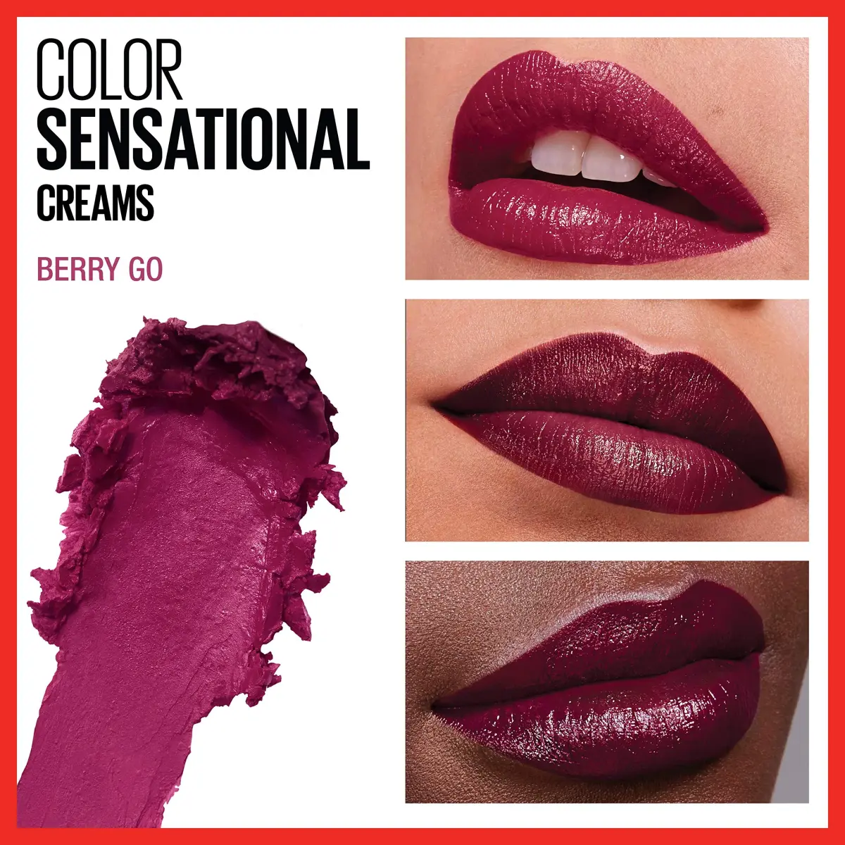 Maybelline Color Sensational Creamy Hydrating Lipstick in Berry Go, 4g (0.15 Oz) - view 3