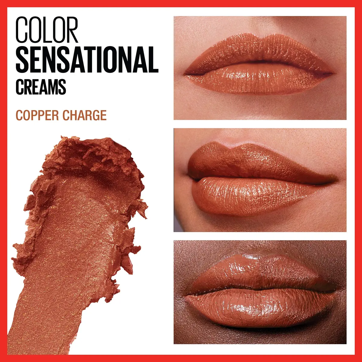 Maybelline Color Sensational Lipstick in Copper Charge - Creamy Hydrating Lip Color, 4g (0.15 Oz) - view 3