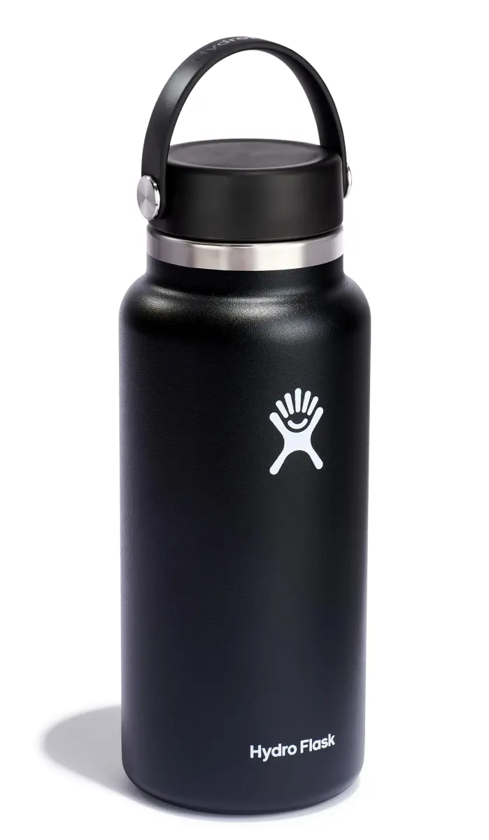 Hydro Flask 32 Oz Wide Mouth Insulated Water Bottle - Black Stainless Steel, Cold 24 Hrs, Hot 12 Hrs - view 2