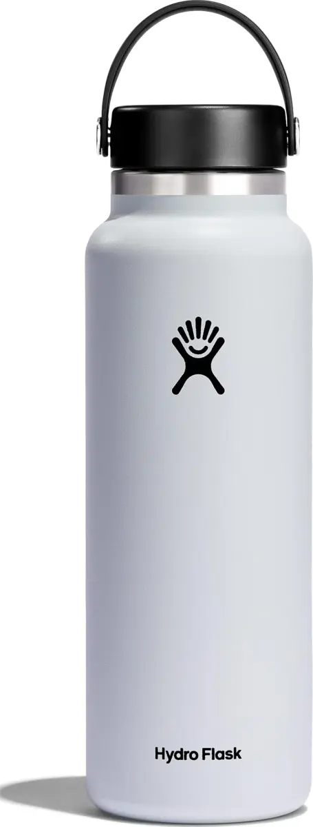 Hydro Flask 40 Oz Wide Mouth Water Bottle - Classic White | Insulated Stainless Steel - main product image