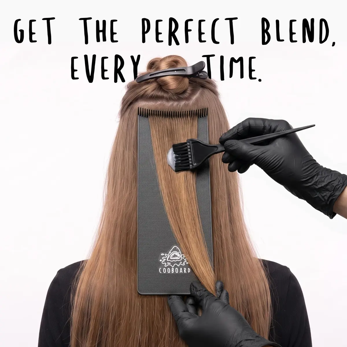 Cooboard Balayage Board with Teeth | Original Hair Highlighting Paddle, 12 in x 5 in | Easy to Clean, Lightweight, Black - view 5