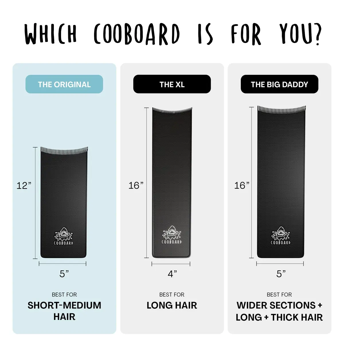 Cooboard Balayage Board with Teeth | Original Hair Highlighting Paddle, 12 in x 5 in | Easy to Clean, Lightweight, Black - view 6